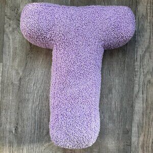 Lavender/Purple Monogram T Shaped Pillow